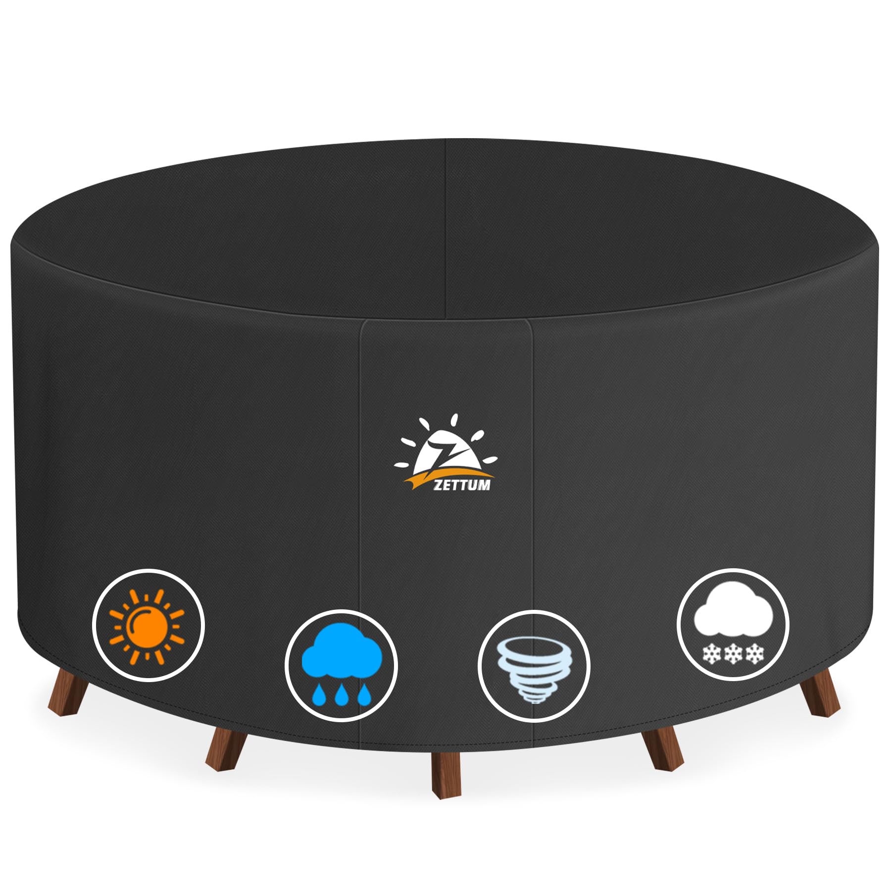 Zettum Copertura Rotonda per Mobili da Giardino Ø281x73cm