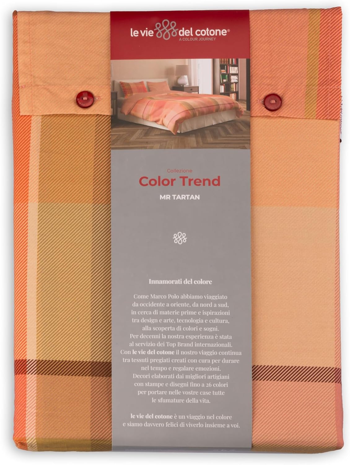 Le Vie Del Cotone - Parure Copripiumino Singolo Mr Tartan - immagine 6