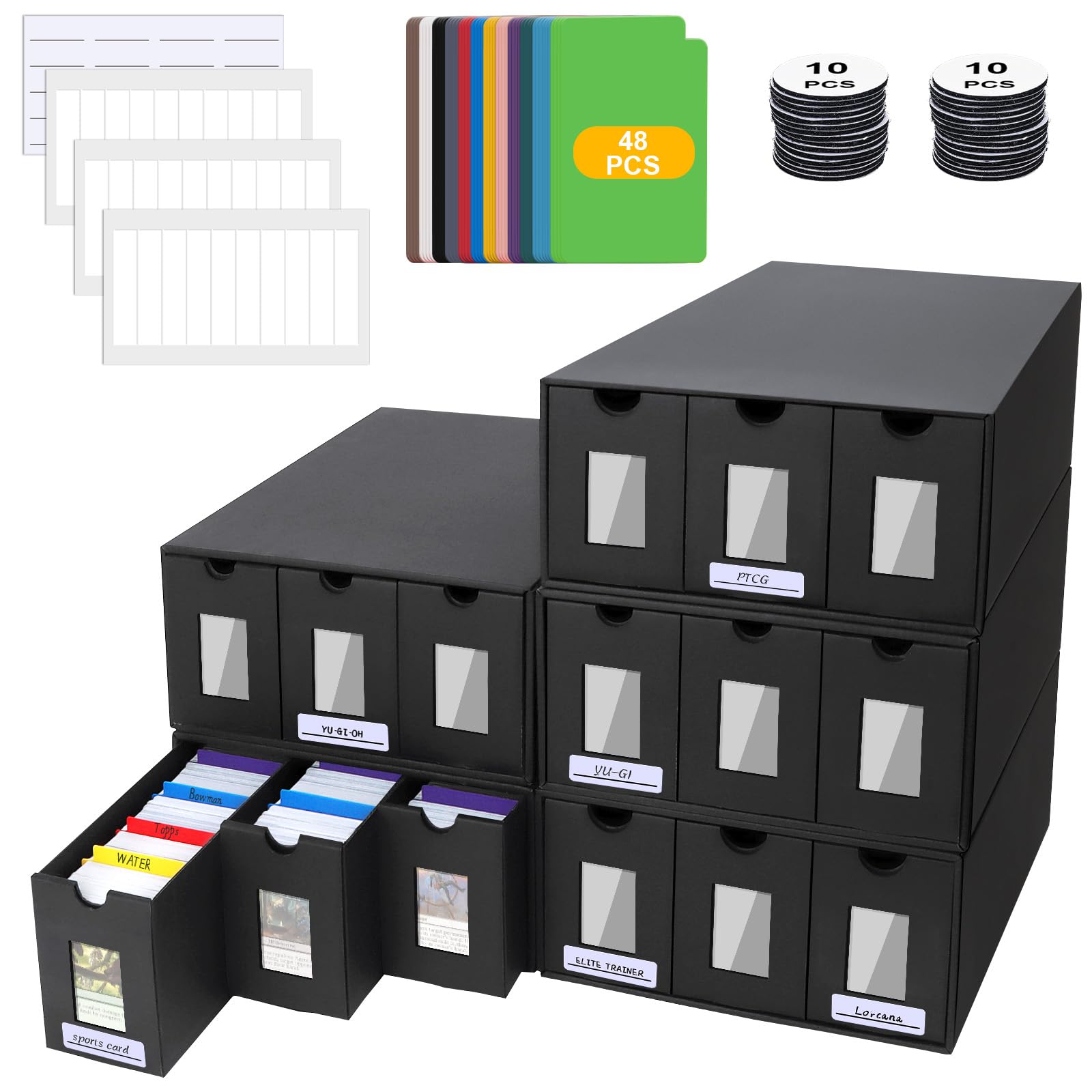 Biliple Scatola per Carte da Collezione 15000+ carte