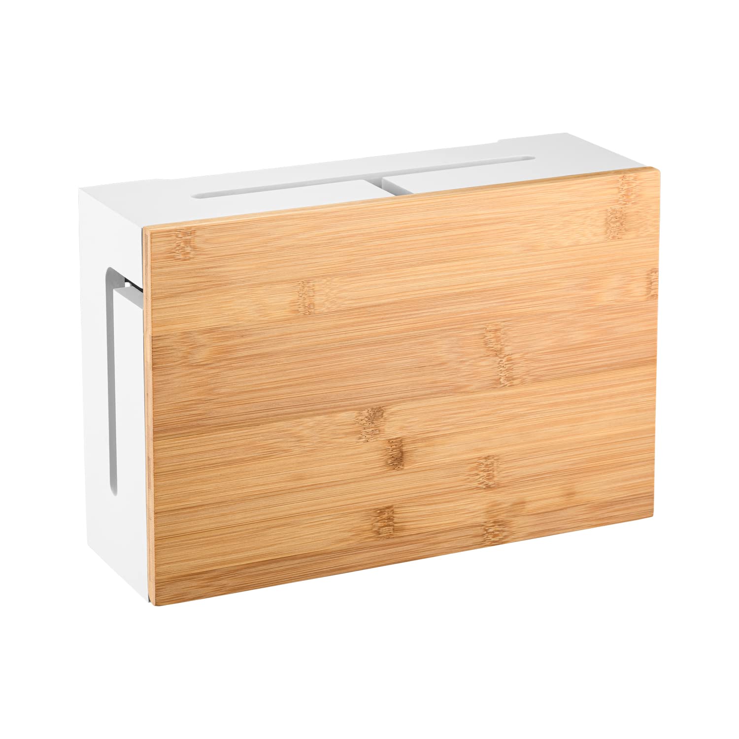 Scatola per la Gestione dei Cavi con Coperchio in Bambù