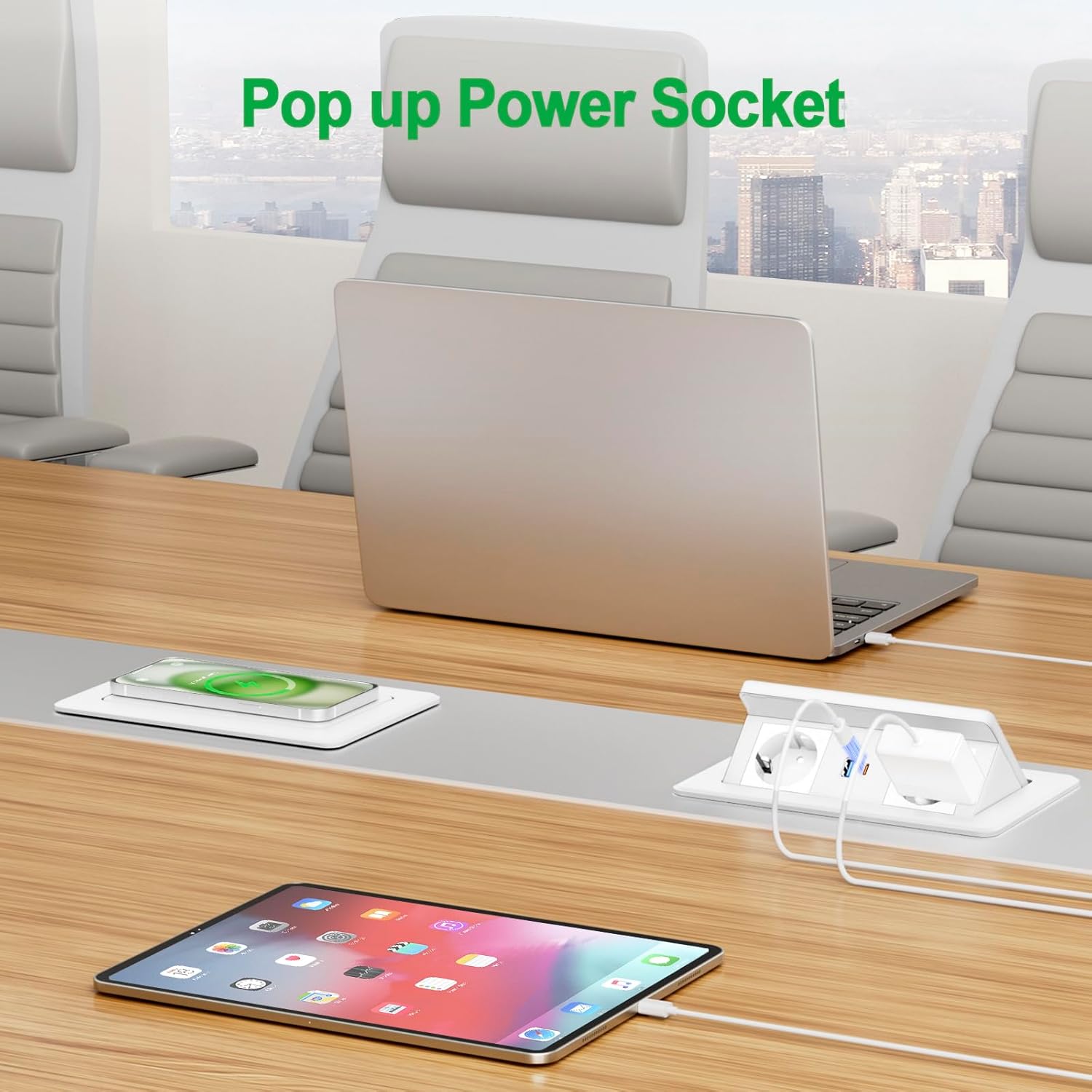 Presa a Scomparsa con USB C PD 20W e Wireless 15W - immagine 2