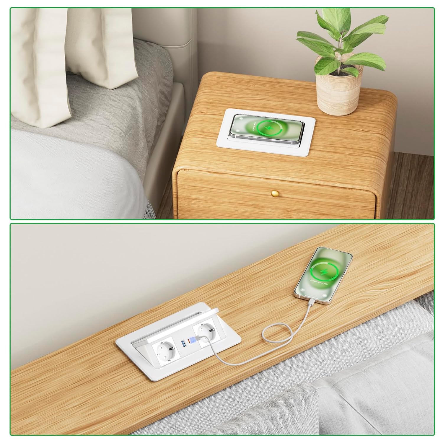 Presa a Scomparsa con USB C PD 20W e Wireless 15W - immagine 5