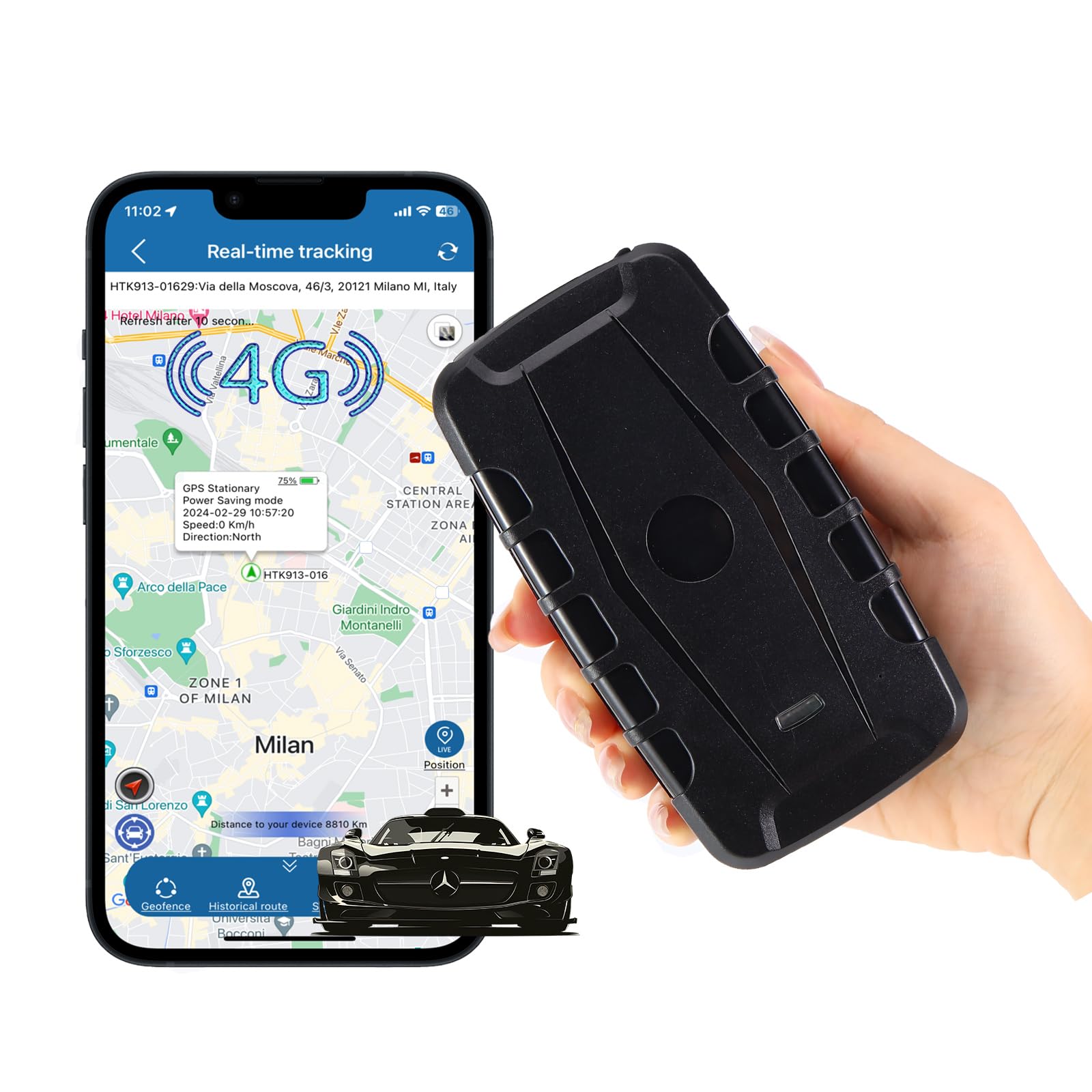 Tkmars Localizzatore GPS 4G per Auto 20000 mAh