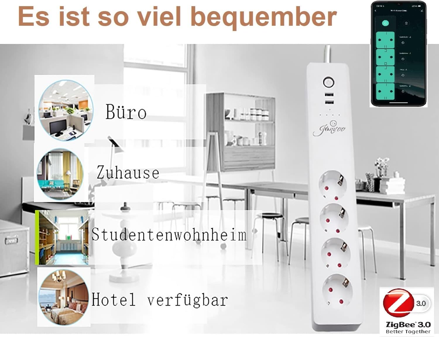 Useelink Zigbee Ciabatta Protezione Sovratensione - immagine 6