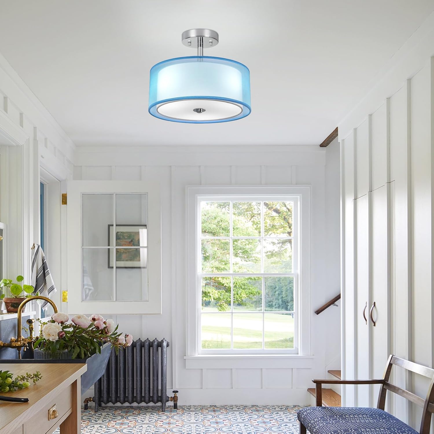 Depuley Lampada da Soffitto LED Moderna 13", Blu - immagine 2