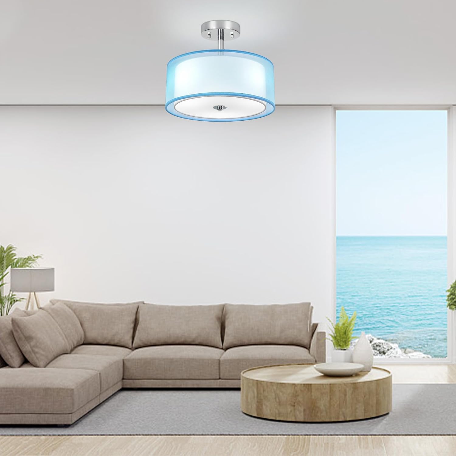 Depuley Lampada da Soffitto LED Moderna 13", Blu - immagine 7