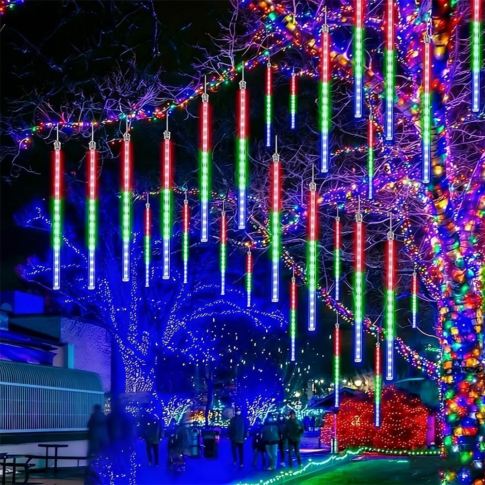 Luci Natalizie per Esterni - 20 Tubi 240 LED Meteor Shower