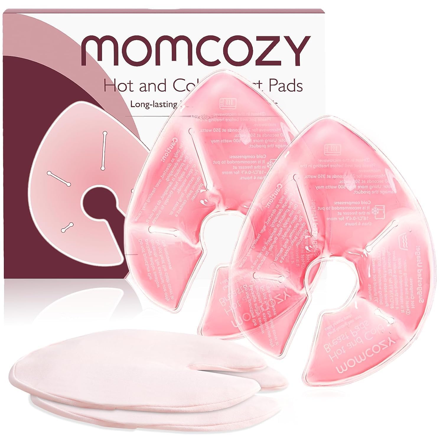 Momcozy Impacchi Termici per il Seno, Confezione da 2, Rosa
