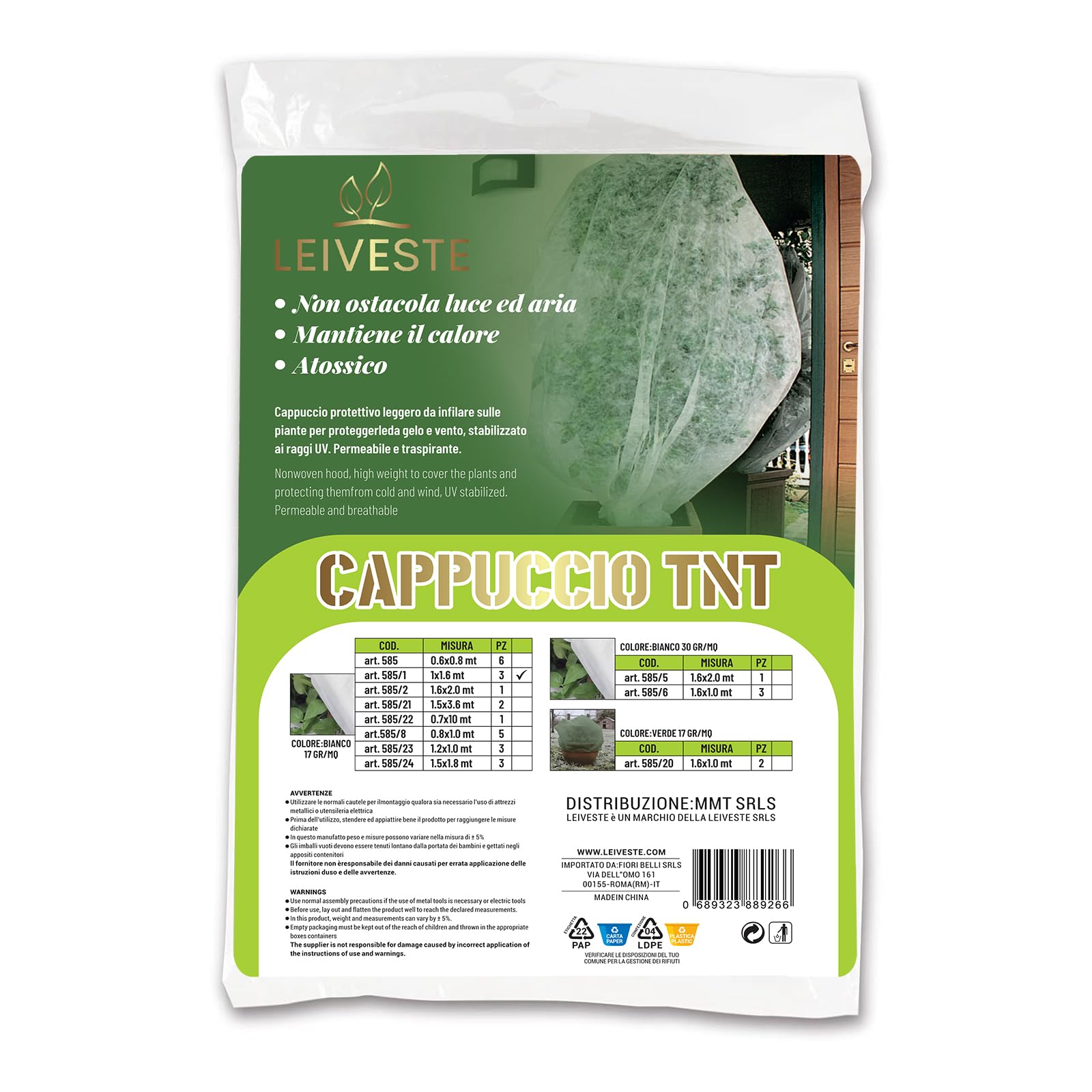 Tessuto Non Tessuto per Piante - 3 Cappucci Antigelo