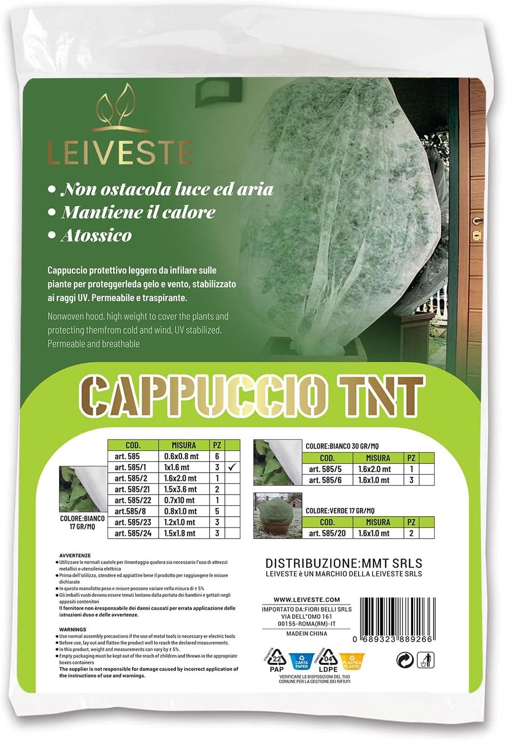 Tessuto Non Tessuto per Piante - 3 Cappucci Antigelo - immagine 1