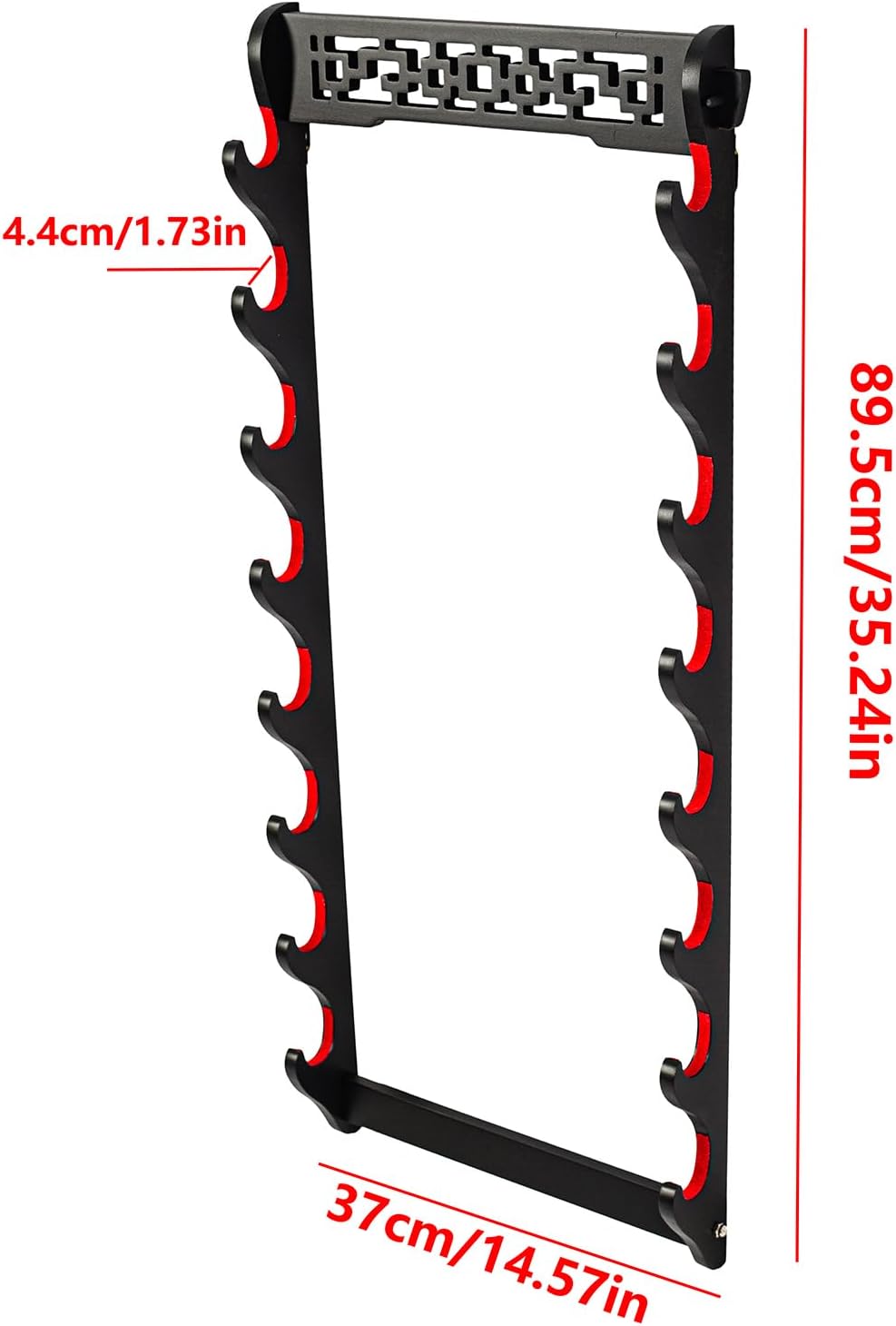 Supporto da Parete per Spada Samurai, 8 Livelli - immagine 2