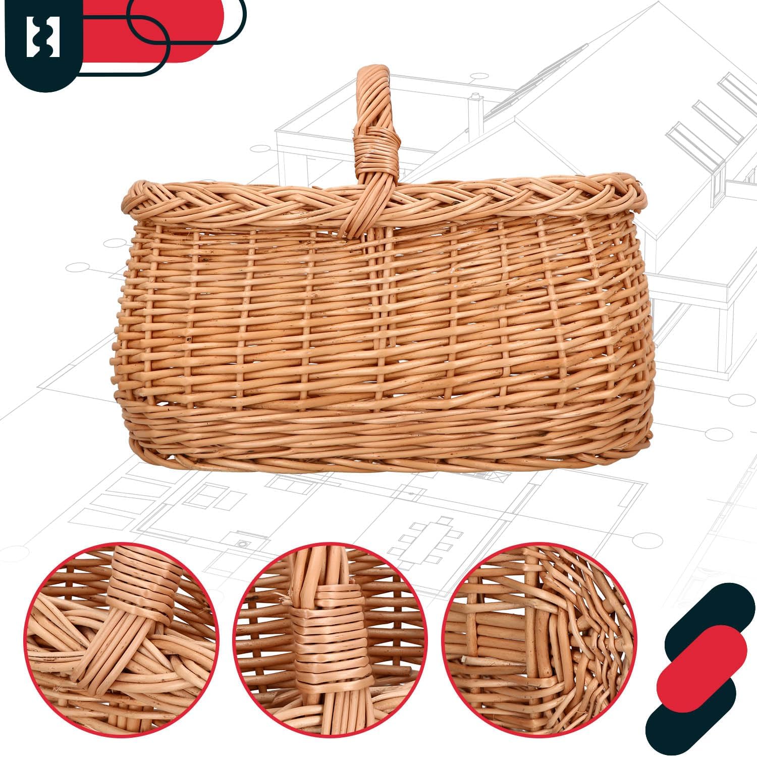 Kotarbau® - Cesto in Vimini per la Spesa - immagine 5