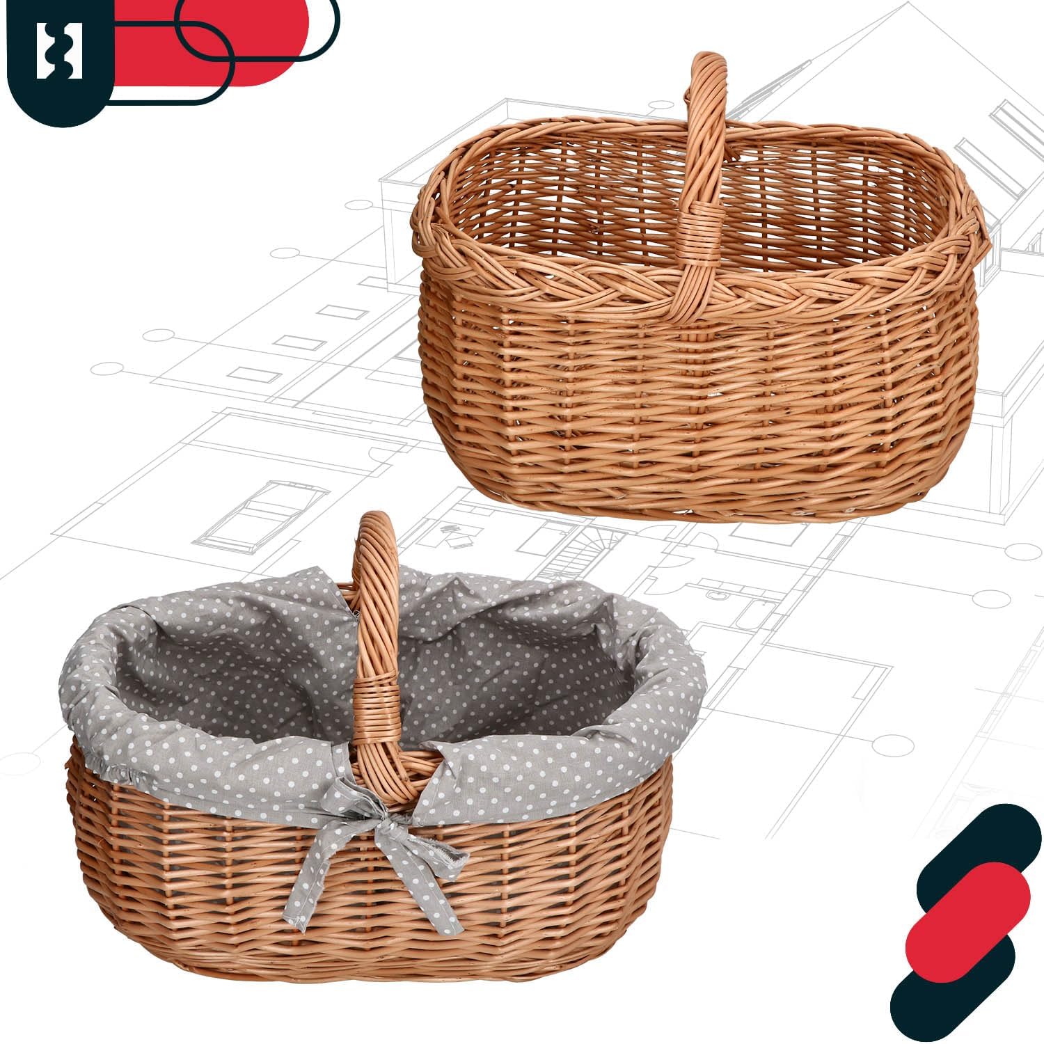 Kotarbau® - Cesto in Vimini per la Spesa - immagine 7