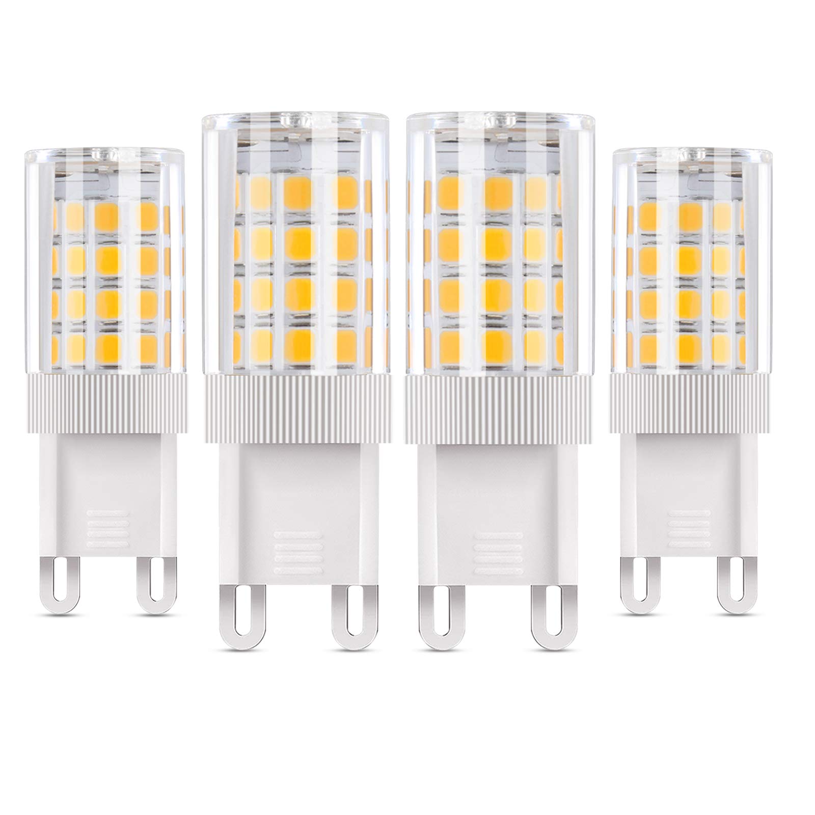 Vicloon G9 LED Lampadina 5W, Bianco Caldo 3000K (4 Pezzi)