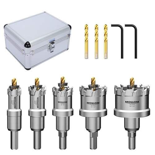 Mollom - Kit 5 Seghe a Tazza in Carburo TCT (16-45mm)