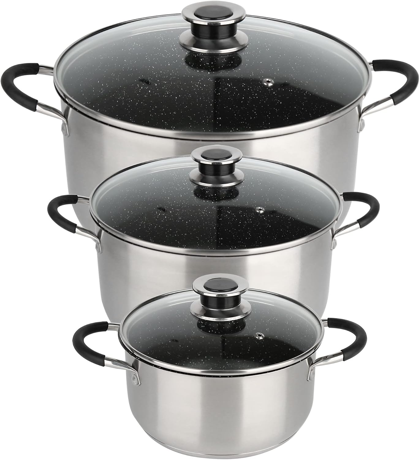 Kamberg Set Pentole 12 Pezzi Acciaio Inox, Grigio - immagine 5