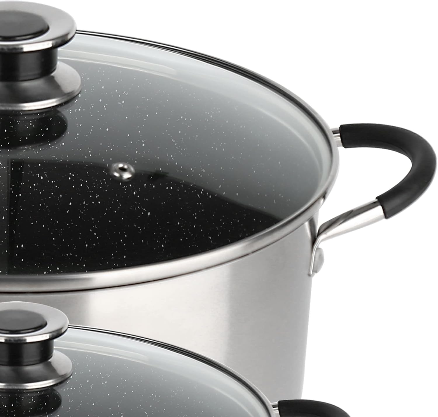 Kamberg Set Pentole 12 Pezzi Acciaio Inox, Grigio - immagine 6