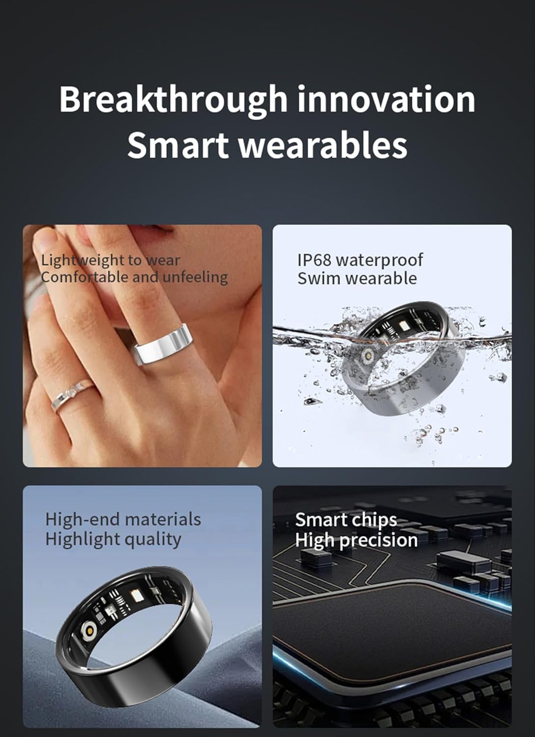 Smart Ring IP68 per Uomo e Donna - immagine 6
