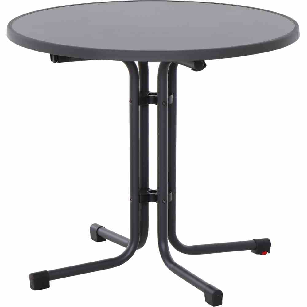Siena Garden Tavolo pieghevole Paco Ø 80 cm opaco antracite acciaio/melammina