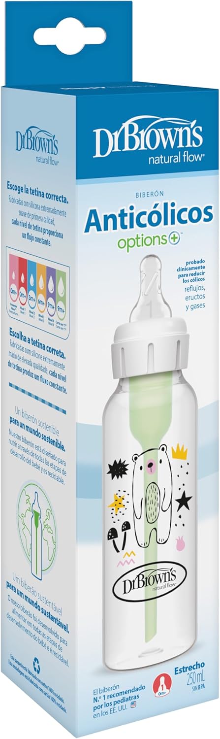Dr. Brown's Options - Biberon Standard 250ml, Rosa - immagine 2