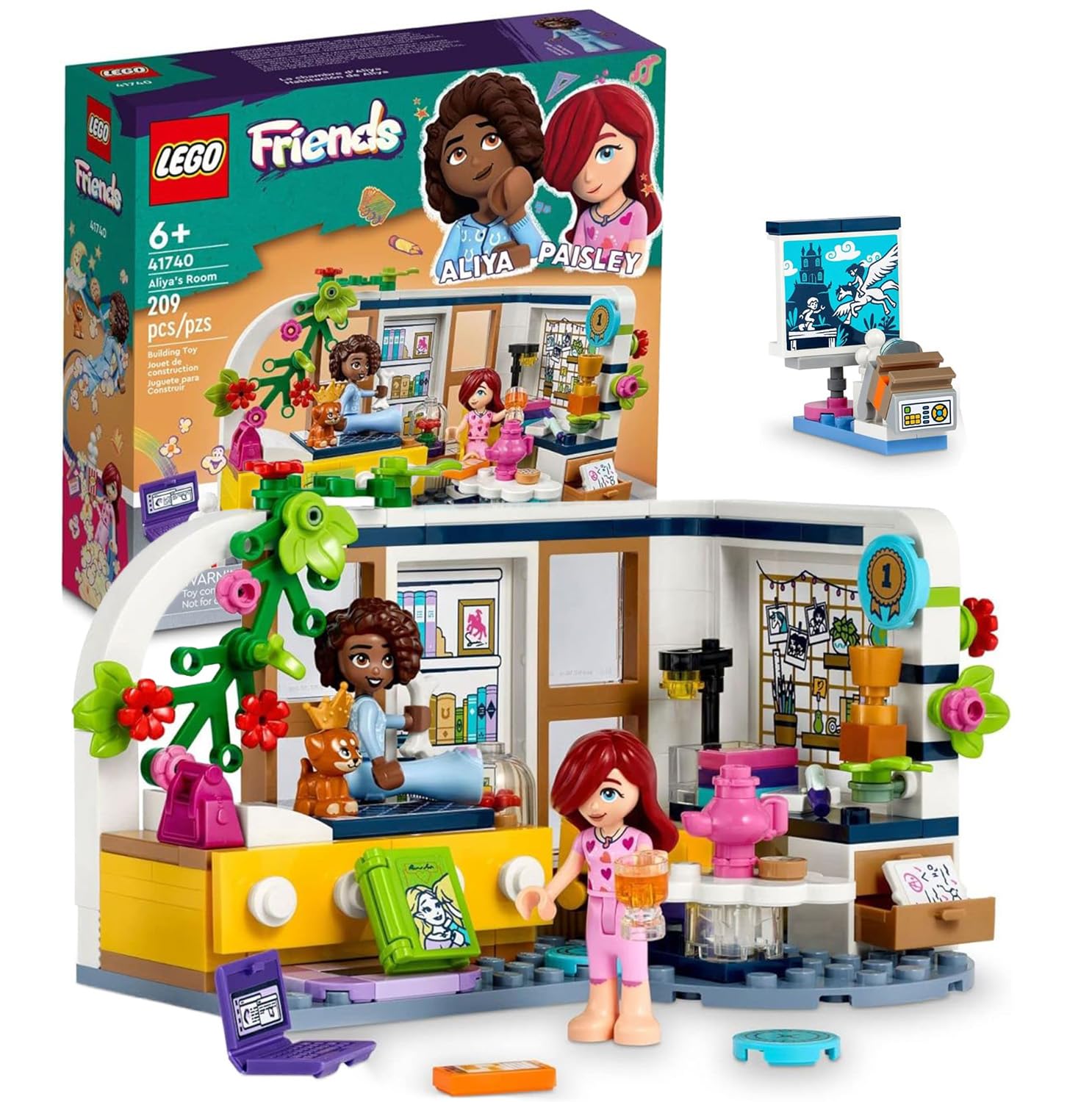 LEGO Set di giocattoli da costruzione Friends 41740 Camera di Aliya 209 pezzi