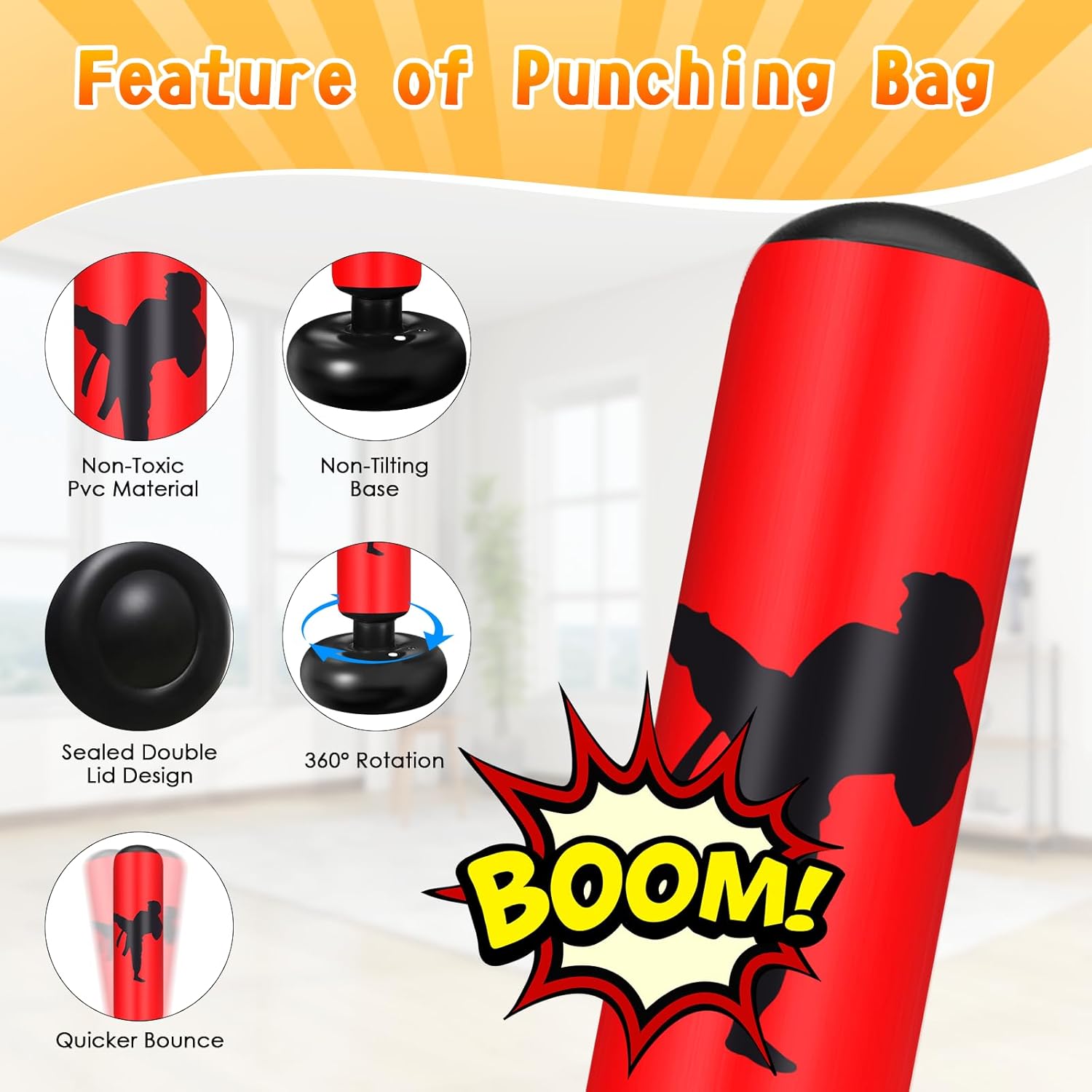 Ninonly Sacco da Boxe per Bambini 160cm - immagine 3