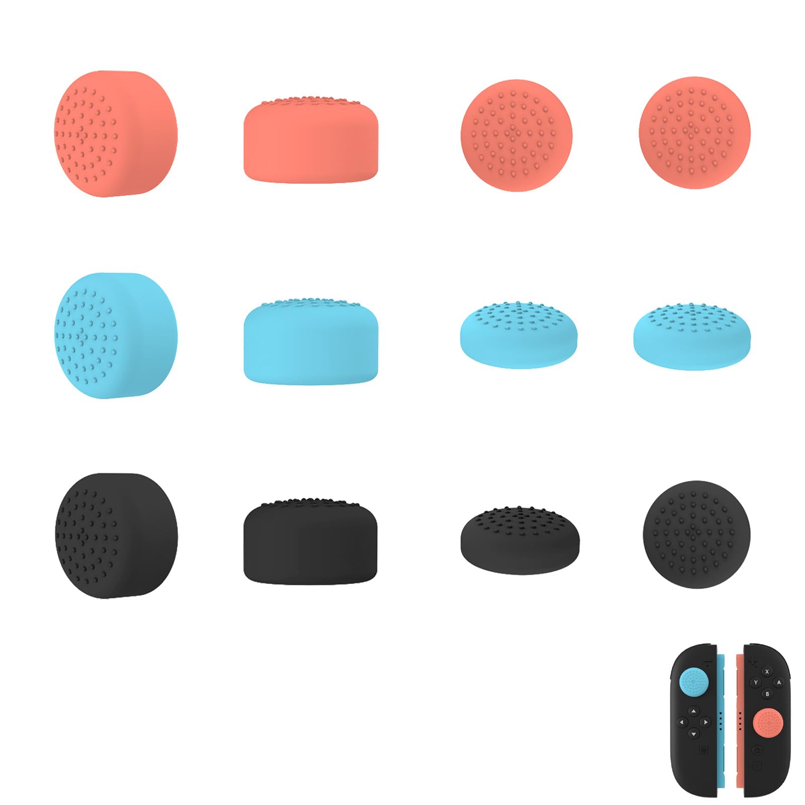 12 Copri Joystick in Silicone per Nintendo Switch Joy-Con