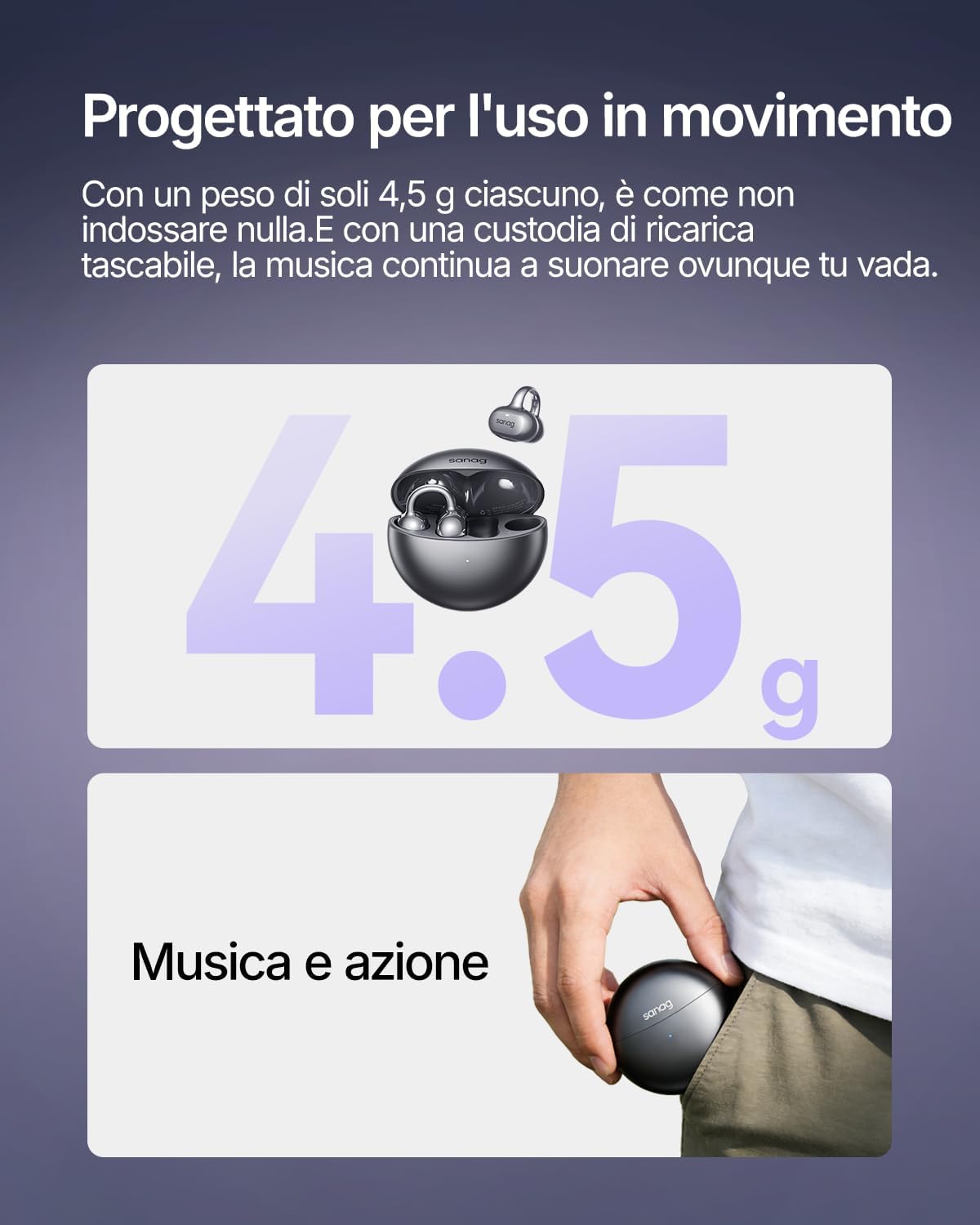 SANAG Cuffie Ultra Open Ear S6s - immagine 5