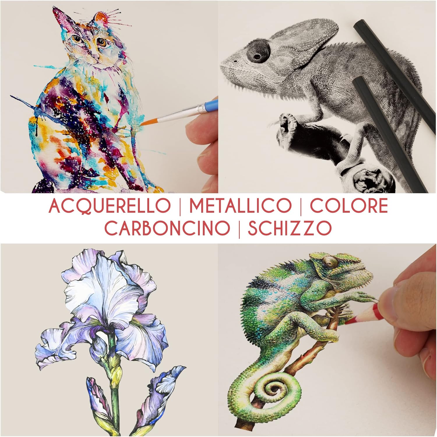 Zenacolor Kit Disegno 74 Pezzi con Valigetta - immagine 5