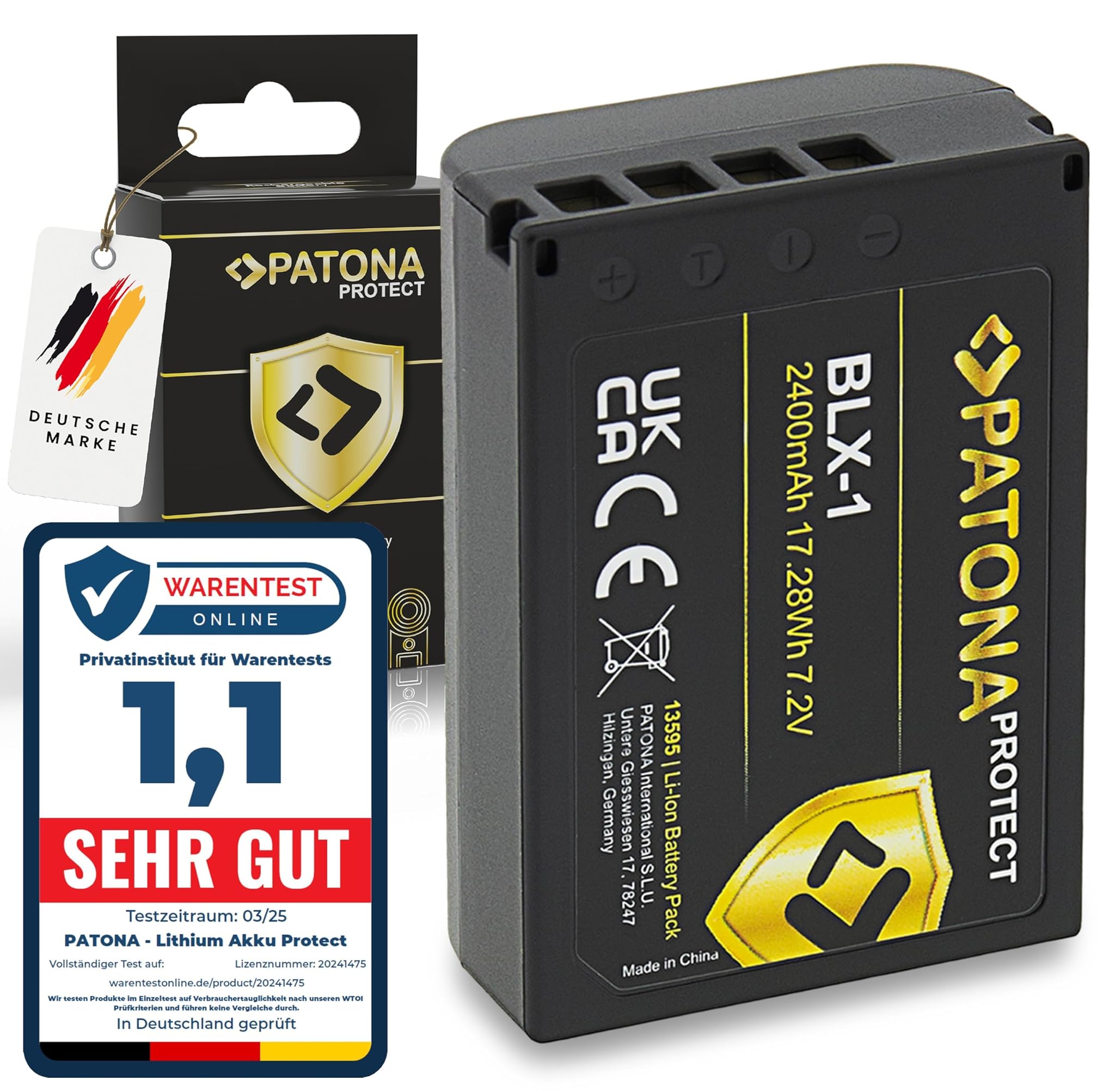 Patona V1 Protect BLX-1 Batteria 2400mAh per OM-1