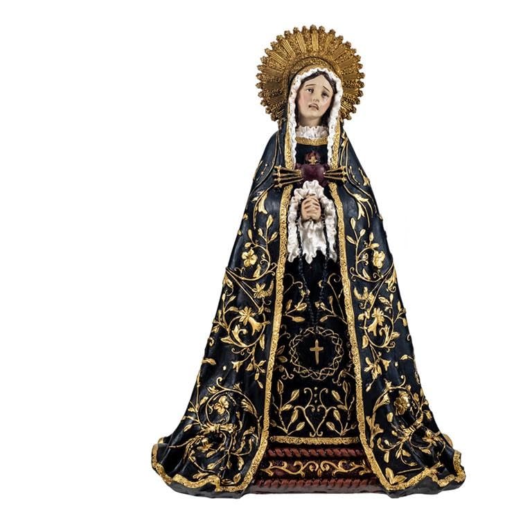 DRW Figura vergine dolorosa resina dipinta a mano 25 cm