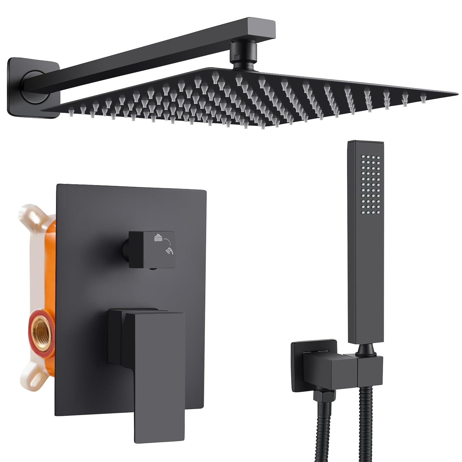 Solepearl Sistema Doccia Completo Nero Opaco