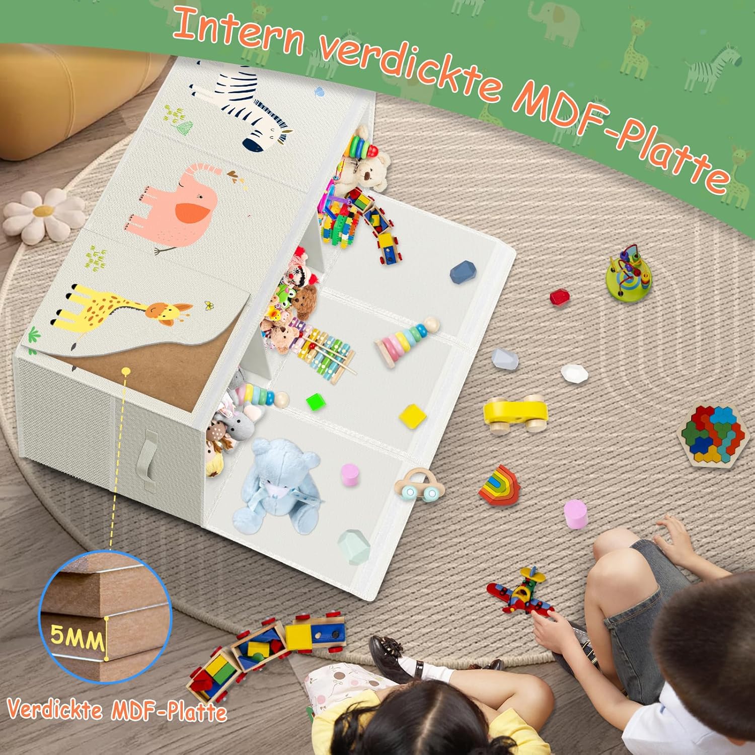 Contenitore Giochi Bambini Pieghevole Extra Large - immagine 2