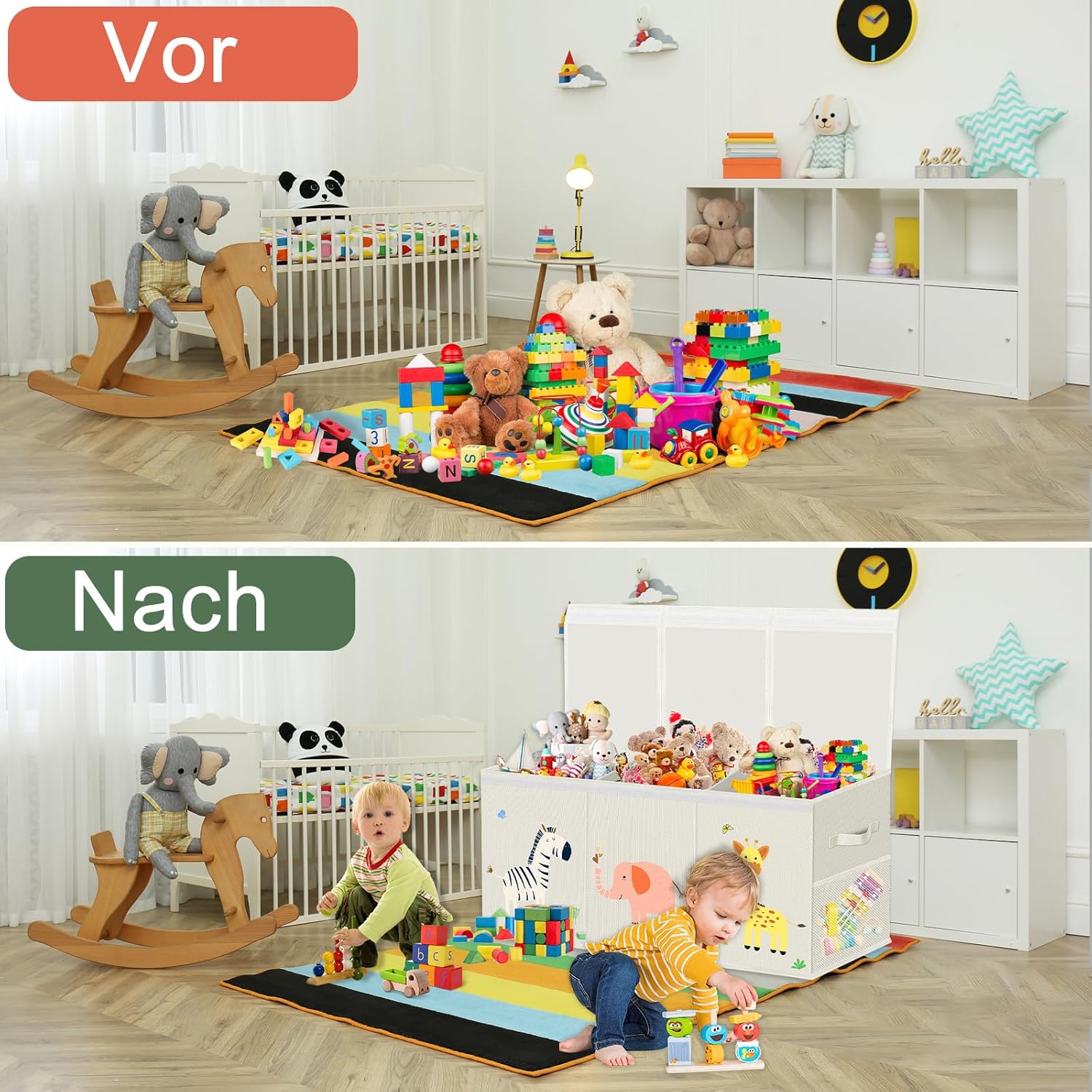 Contenitore Giochi Bambini Pieghevole Extra Large - immagine 3