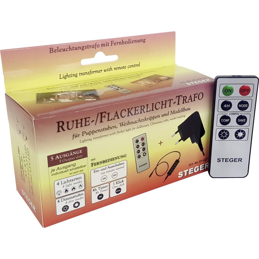 Kahlert Licht Trasmettitore di Illuminazione con Telecomando, Nero