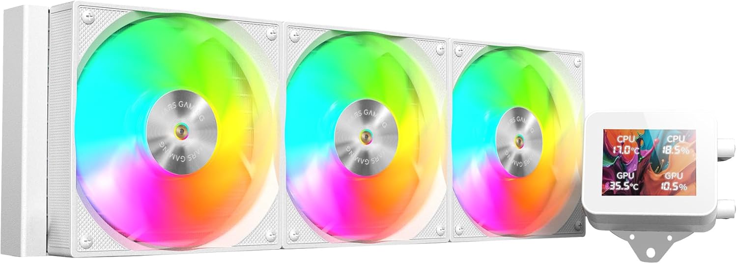 MARSGAMING ML-VISION360 - Raffreddamento a Liquido AIO, Bianco - immagine 1