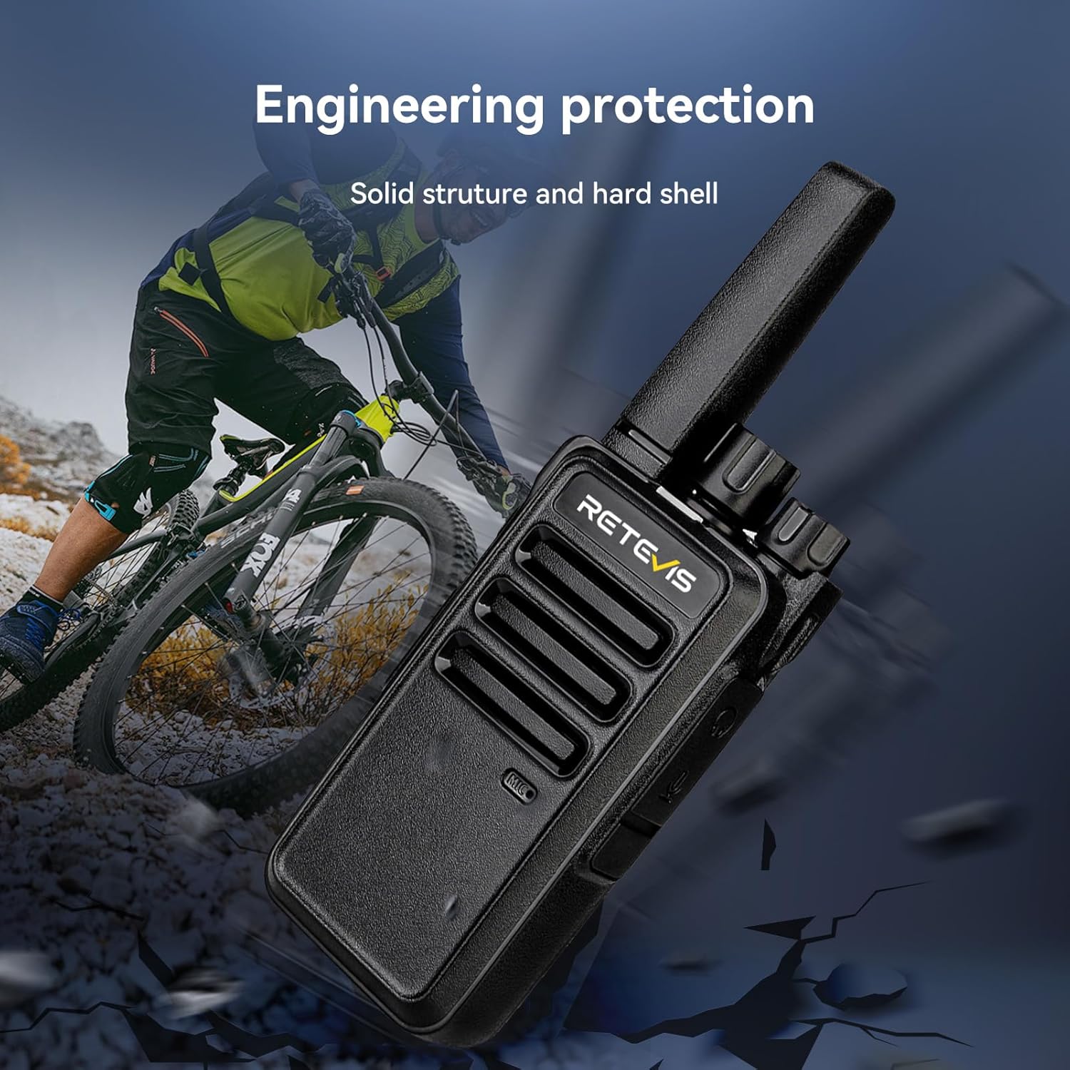 Retevis RT668 Walkie Talkie Professionali PMR446, Nero (2 Pezzi) - immagine 2