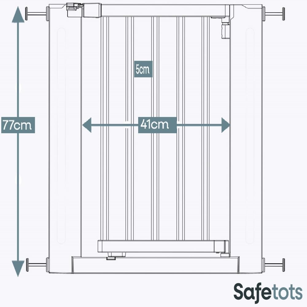 Safetots Elegance Cancello in Legno a Pressione, Bianco - immagine 2