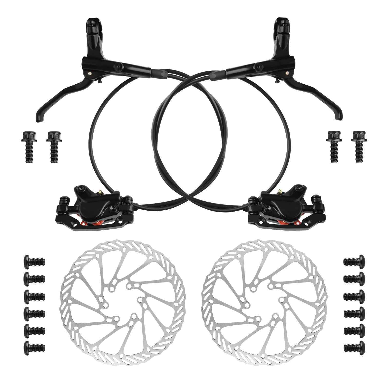 Uennm Set Freni Idraulici MTB a Disco con Rotore 160mm