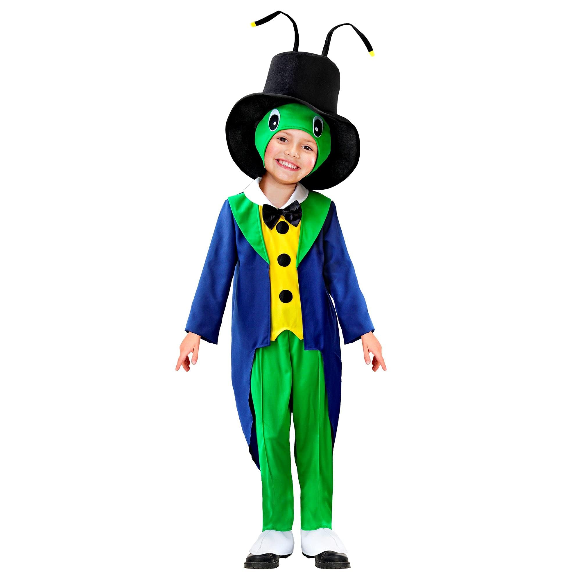 W WIDMANN MILANO Party Fashion - Costume da cavalletta per bambini, set di costumi per carnevale e feste a tema
