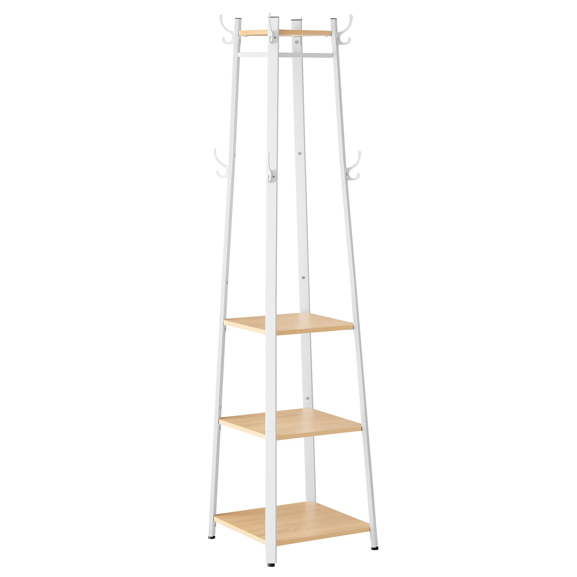 Vasagle Appendiabiti con 8 Ganci e 4 Ripiani