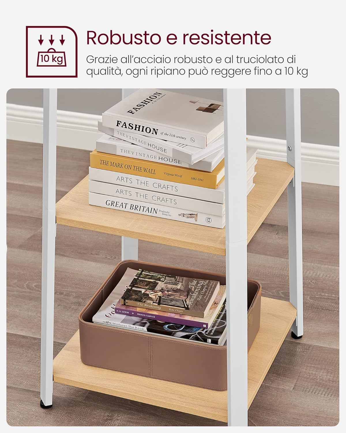 Vasagle Appendiabiti con 8 Ganci e 4 Ripiani - immagine 6