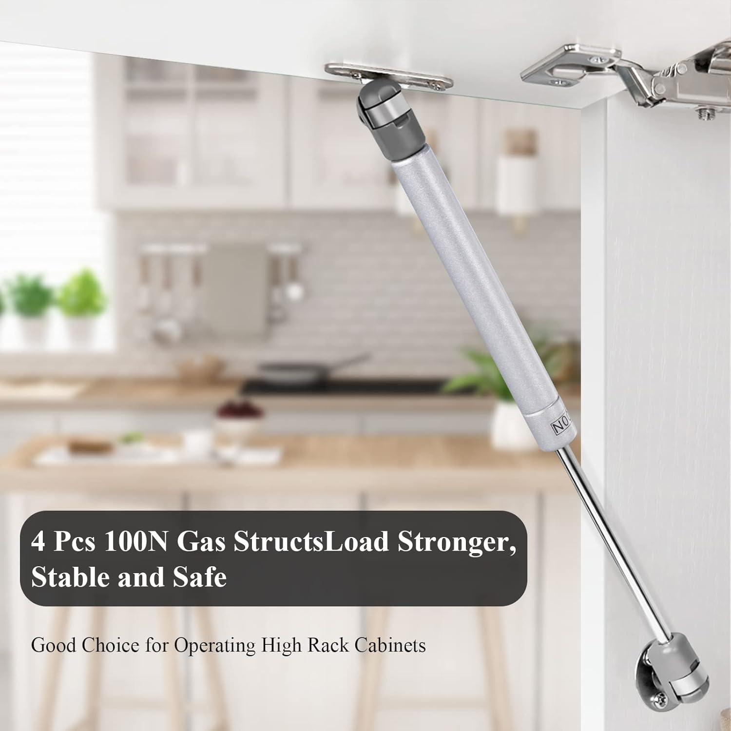 Vinabo 4 Pezzi Molle a Gas 100N, Argento - immagine 4