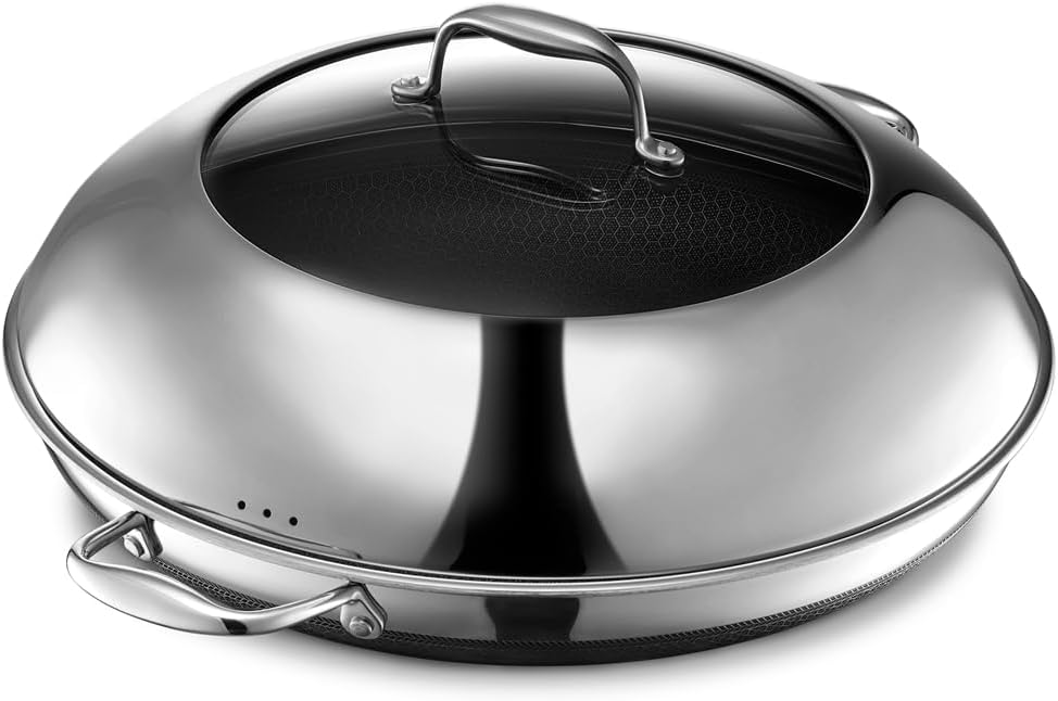 Hexclad Padella Ibrida 14 pollici in Acciaio Inossidabile - immagine 1