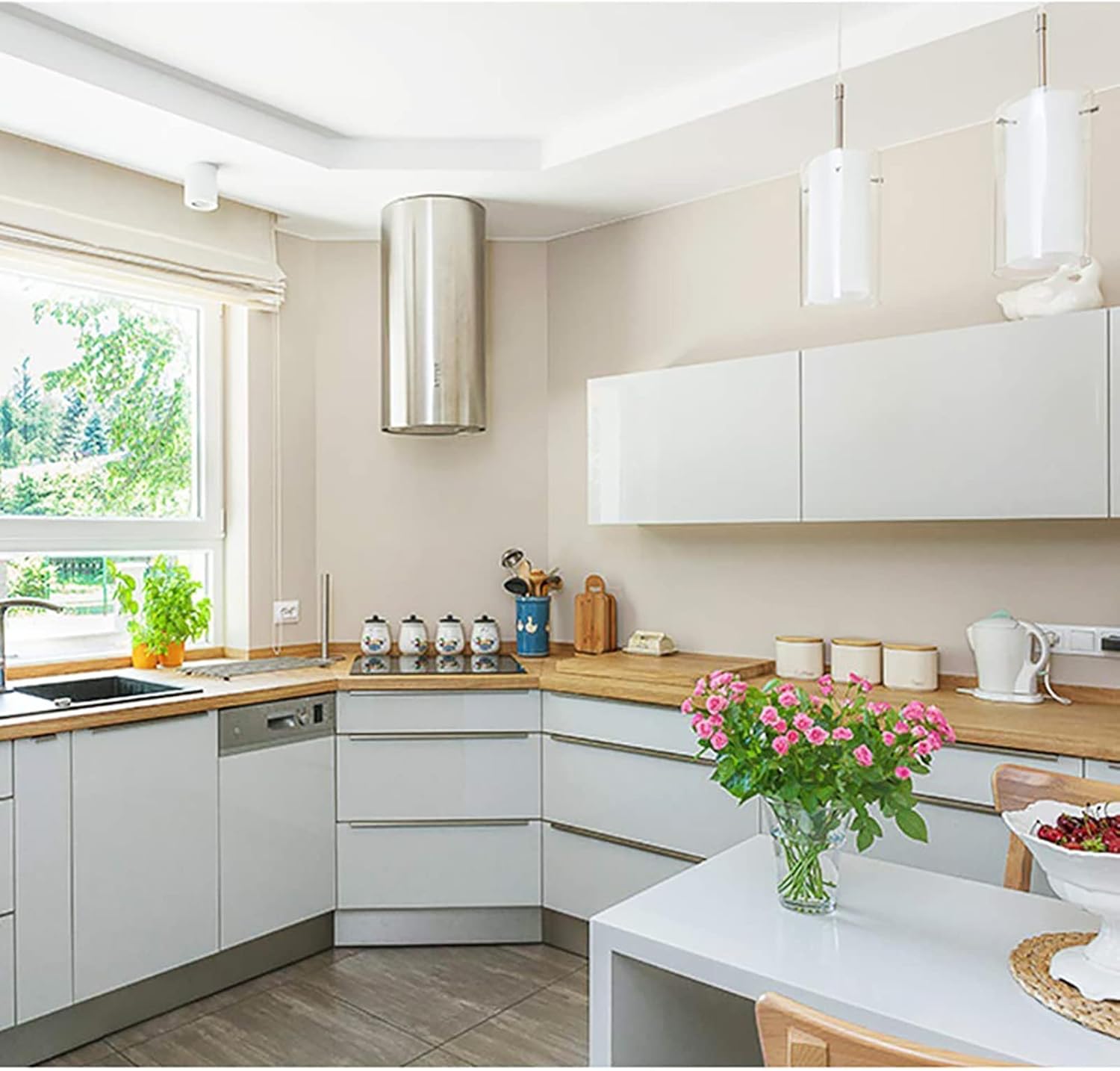 Hode Pellicola Adesiva per Mobili Bianco Lucido 60x1000cm - immagine 6