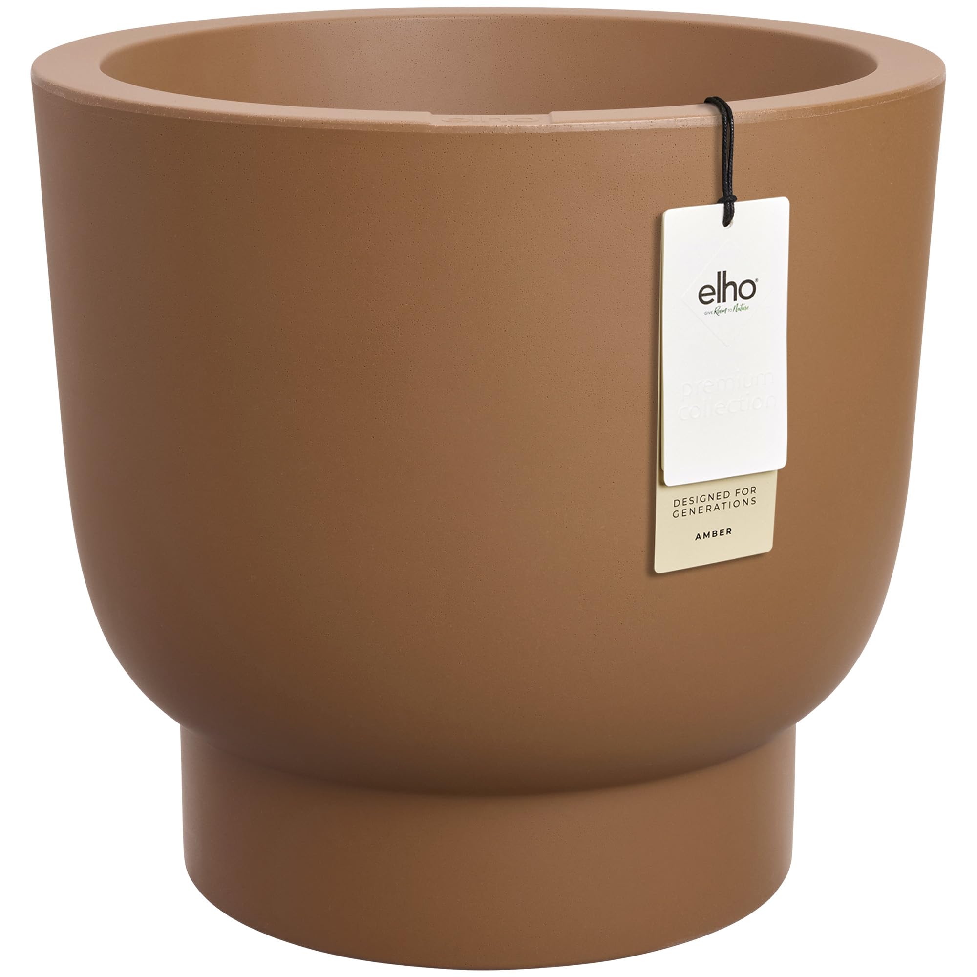 elho Amber Grail 40 - Vaso per Piante Ø 38cm, Marrone