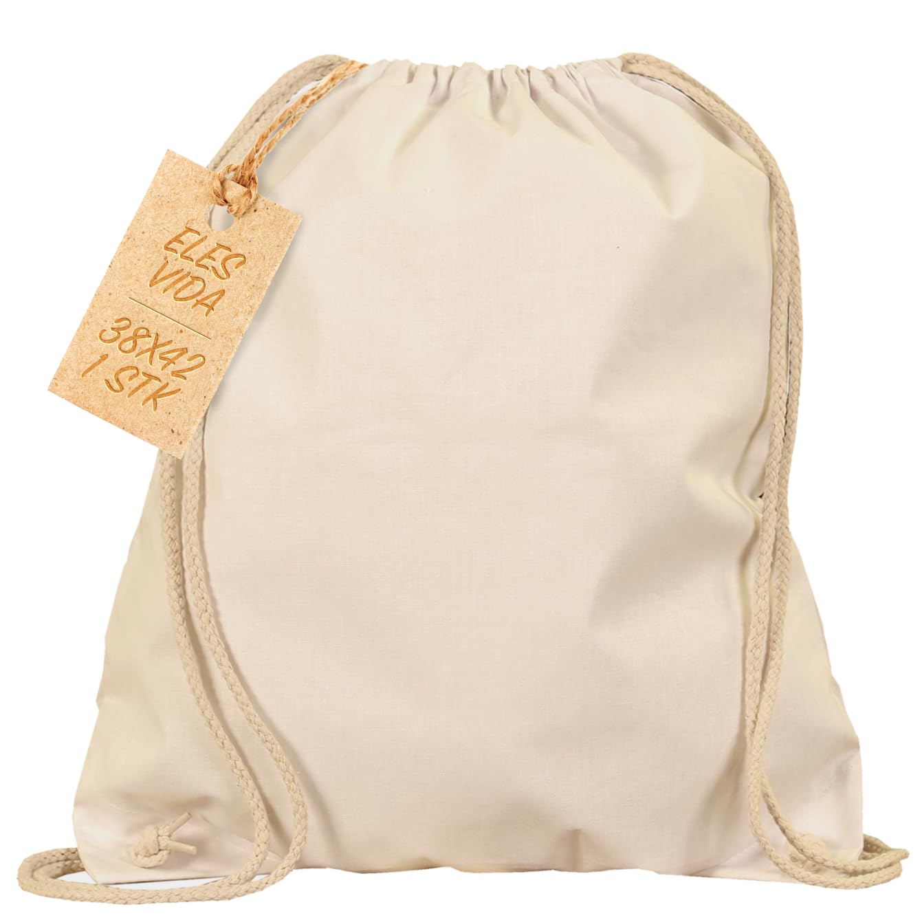 ELES VIDA Sacca in cotone da palestra, Zaino borsa in tessuto, borsa in cotone, borsa in juta Borsa in tessuto omologata OEKO-TEX®