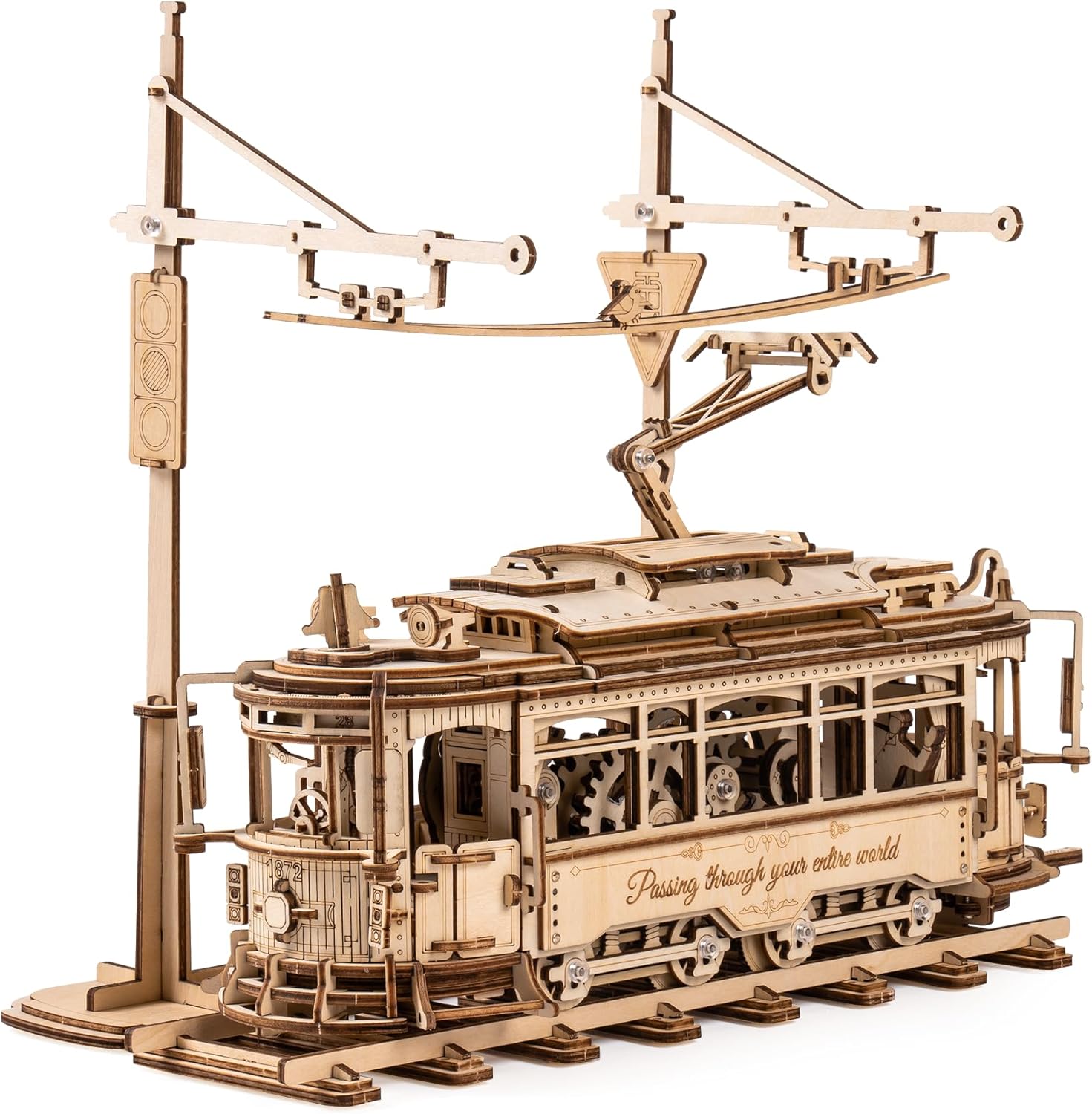 Rokr Puzzle 3D Legno Modellismo Tram Urbano Classico - immagine 1