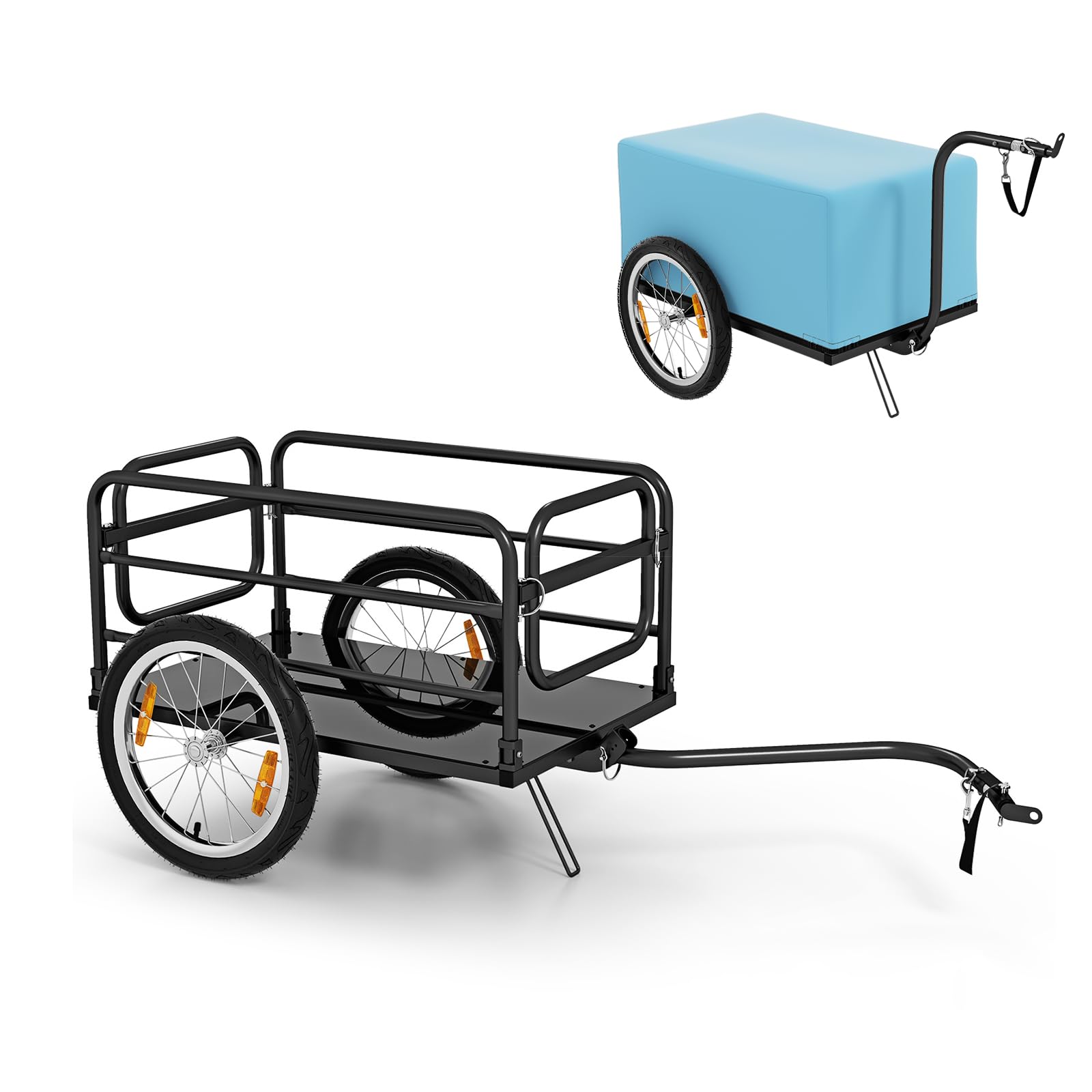 Fantask Rimorchio per Bicicletta Pieghevole 60kg, Nero