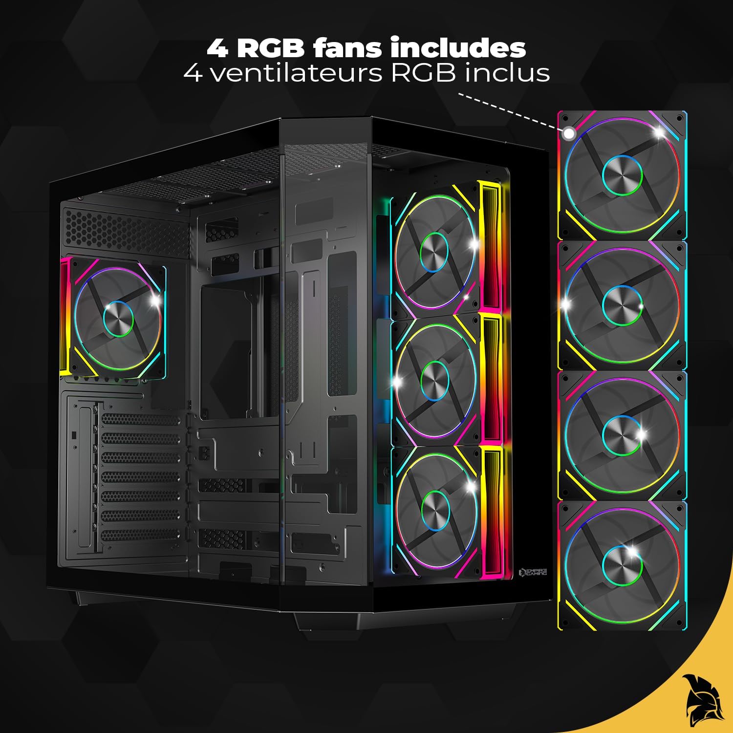 Empire Gaming ECL251 - Case PC Mid-Tower ATX, Nero - immagine 4